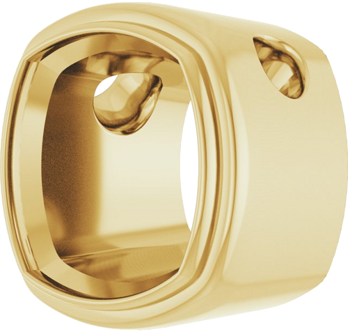 Pakabukas „Bezel-Set Solitaire“ 14k yellow gold Cushion 9mm (2)