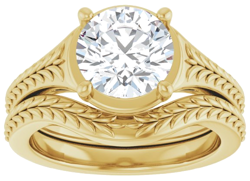 Sužadėtuvių Žiedas „Solitaire“ 14k yellow gold Round 8mm (8)