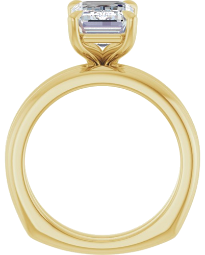 Sužadėtuvių Žiedas „Claw-Prong Euro Shank“ 14k yellow gold Emerald 10mm x 7mm (7)