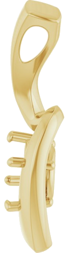 Pakabukas „Solitaire Freeform“ 14k yellow gold Round 5.8mm (3)