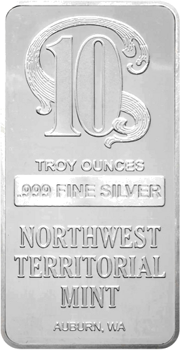 10 унций серебряный слиток Northwest Territorial, США (2)