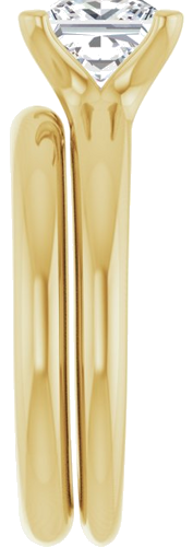 Sužadėtuvių Žiedas „Solitaire“ 14k yellow gold Square 6.5mm (9)