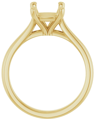 Sužadėtuvių Žiedas 14k yellow gold Elongated Cushion 10mm x 8mm (2)