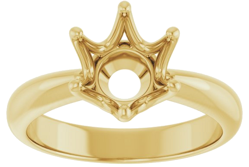 Sužadėtuvių Žiedas „Solitaire Crown-Inspired“ 14k yellow gold Round 8.2mm (3)
