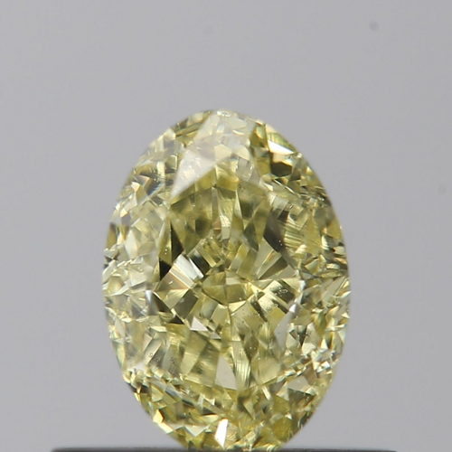 0.65 carat Fancy Light Yellow-SI1 Natūralus Oval Deimantas (1)