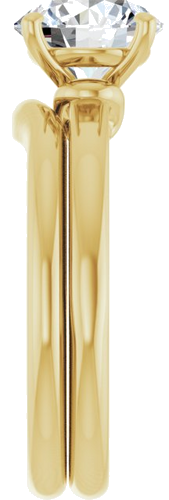 Sužadėtuvių Žiedas „Solitaire“ 14k yellow gold Round 8mm (9)