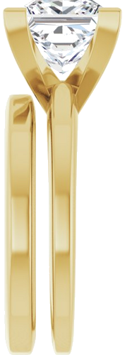 Sužadėtuvių Žiedas 14k yellow gold Square 8mm (9)