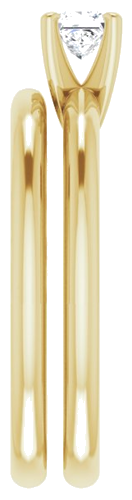 Sužadėtuvių Žiedas „Solitaire“ 585 Geltonojo Aukso Square 3.5mm (9)