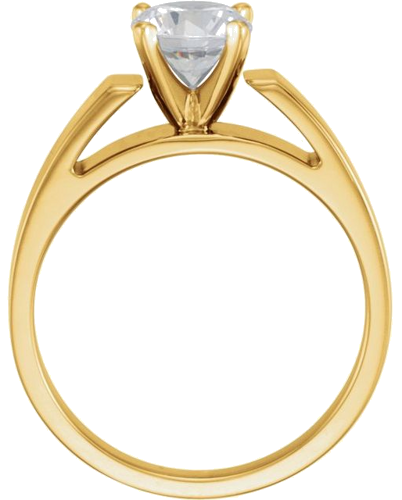 14K Yellow 6.5 mm Round Engagement Ring Mounting (4)