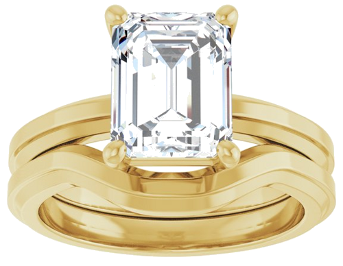 Sužadėtuvių Žiedas „Solitaire“ 14k yellow gold Emerald 9mm x 7mm (8)
