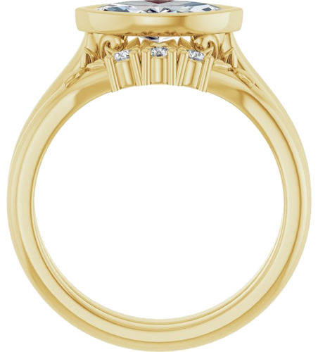 14K Yellow 10x5 mm Marquise Solitaire Engagement Ring Mounting (7)