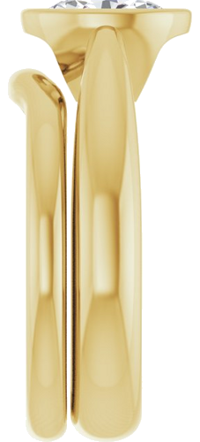 Sužadėtuvių Žiedas „Bezel-Set Solitaire“ 14k yellow gold Oval 8mm x 6mm (9)