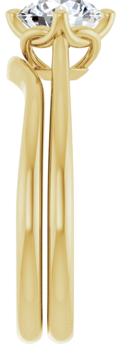 Sužadėtuvių Žiedas „Solitaire“ 585 Geltonojo Aukso Round 6.5mm (9)