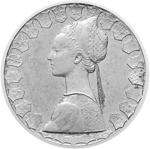 500 Lira Caravel Italy 1957 Silver Coin (1)