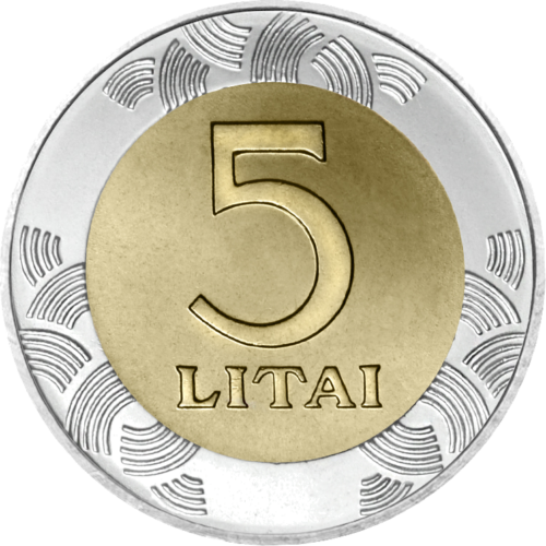 1998 - 2014 Lithuania 5 litas UNC coin (Mix year) (1)
