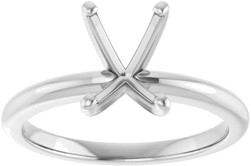 Sužadėtuvių Žiedas „Solitaire“ 950 Platinos Emerald 8mm x 6mm (3)