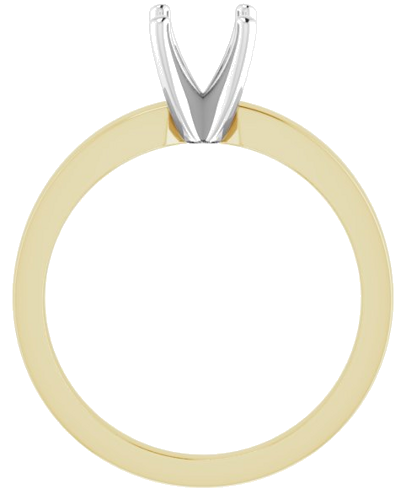 Sužadėtuvių Žiedas „Solitaire“ 14k yellow/white gold Round 6mm (2)
