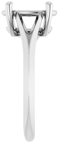 Sužadėtuvių Žiedas „Solitaire Split Shank“ 10k white gold Oval 10mm x 8mm (4)