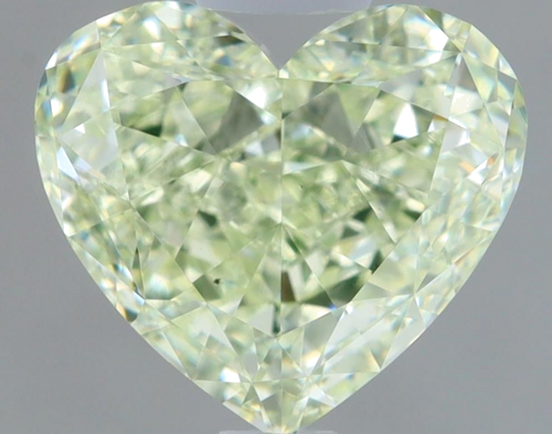 1.23 carat Light Yellow Green-VS2 Natūralus Heart Deimantas (1)