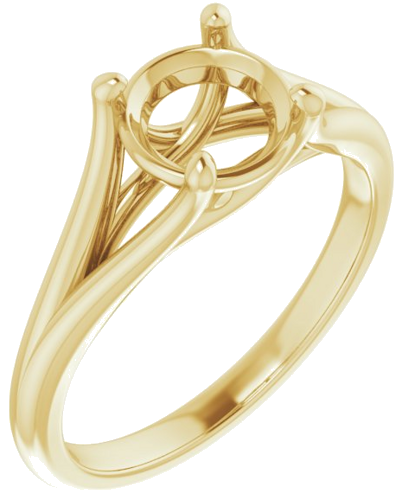 Sužadėtuvių Žiedas „Solitaire“ 14k yellow gold Round 7mm (1)