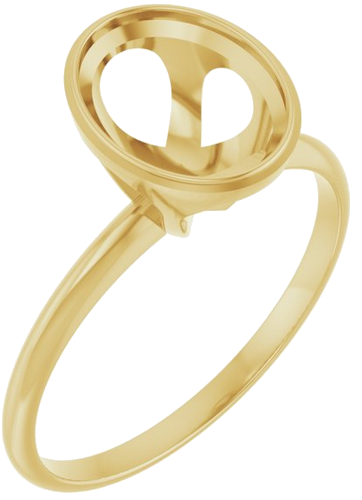 Sužadėtuvių Žiedas „Solitaire“ 585 Geltonojo Aukso Oval 9mm x 7mm (1)