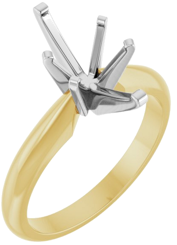 Sužadėtuvių Žiedas „Solitaire“ 14k yellow/white gold Marquise 12mm x 6mm (1)