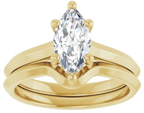 14K Yellow 10x5 mm Marquise Solitaire Engagement Ring Mounting (8)