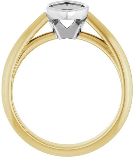 Sužadėtuvių Žiedas „Bezel-Set Solitaire“ 14k yellow/white gold Marquise 11mm x 5.5mm (2)