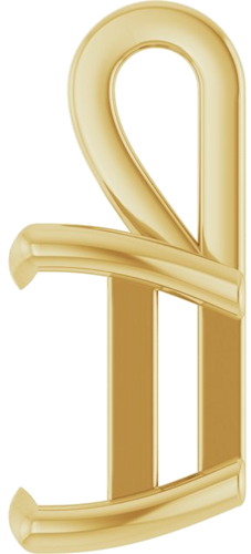 Pakabukas „Solitaire“ 14k yellow gold Square 6mm (3)