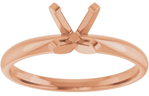 Sužadėtuvių Žiedas „Solitaire“ 14k rose gold Round 6mm (3)