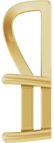 Pakabukas „Solitaire“ 585 Geltonojo Aukso Emerald 10mm x 8mm (3)