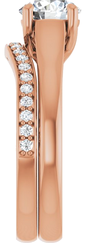 Sužadėtuvių Žiedas „Solitaire“ 585 Rožinis Aukso Round 6.5mm (9)