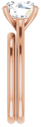 Sužadėtuvių Žiedas „Solitaire“ 585 Rožinis Aukso Round 9mm (9)