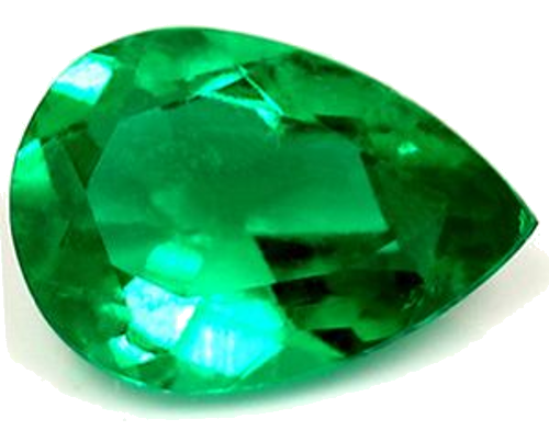 0.37 carat GREEN Pear Smaragdas (1)