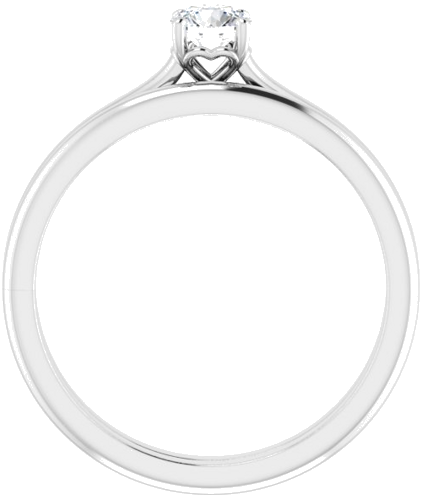 Sužadėtuvių Žiedas „Solitaire“ 585 Baltojo Aukso Round 4.1mm (7)