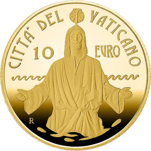 3 g Vatikāna 10 € zelta monēta — 2019 kristības (1)