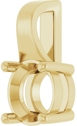 Pakabukas „Solitaire“ 14k yellow gold Round 7.4mm (2)