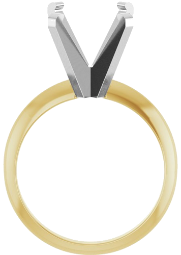 Sužadėtuvių Žiedas „Solitaire“ 14k yellow/white gold Oval 12mm x 10mm (2)