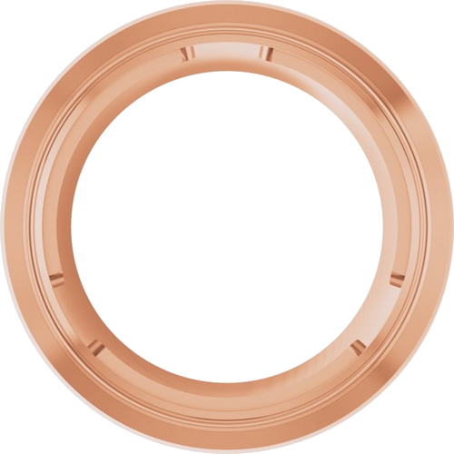 Pakabukas „Round Bezel-Set Slide“ 14k rose gold Round 7.5mm (1)