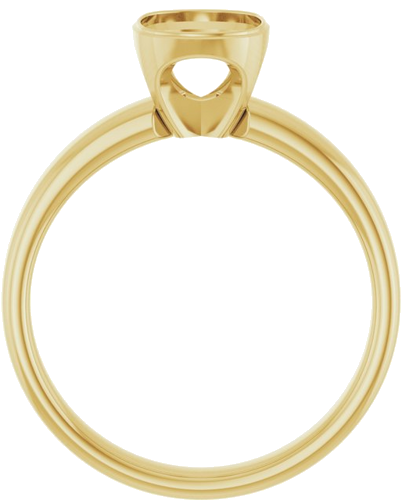 Sužadėtuvių Žiedas „Bezel-Set Solitaire“ 14k yellow gold Elongated Cushion 8mm x 6mm (2)