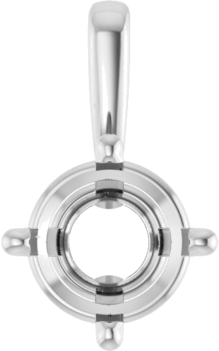 Pakabukas „Solitaire“ 585 Baltojo Aukso Round 6.5mm (1)