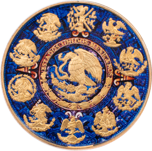 1 oz Actekų Kalendorius - Libertad (Art of Color collection) spalvota sidabrinė moneta (2)