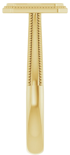 14K Yellow 8x6 mm Emerald Solitaire Engagement Ring Mounting (4)