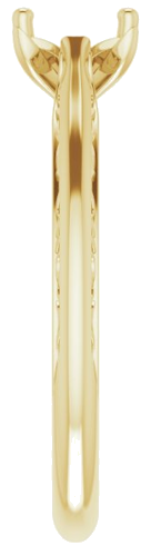 14K Yellow 6.5 mm Round Solitaire Engagement Ring Mounting (4)