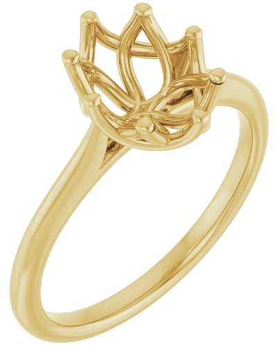 Sužadėtuvių Žiedas „Solitaire“ 14k yellow gold Oval 9mm x 7mm (1)