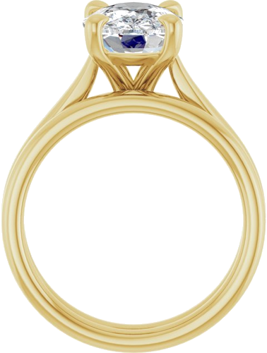 Sužadėtuvių Žiedas „Claw-Prong Solitaire“ 14k yellow gold Elongated Cushion 10mm x 8mm (7)