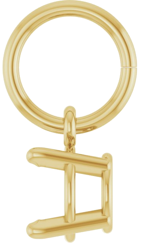 Pakabukas „Solitaire Charm“ 10k yellow gold Round 5mm (3)