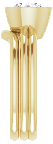 14K Yellow 7 mm Round Engagement Ring Mounting (9)