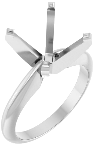 Sužadėtuvių Žiedas „Solitaire“ 14k white gold Round 10.8mm (1)