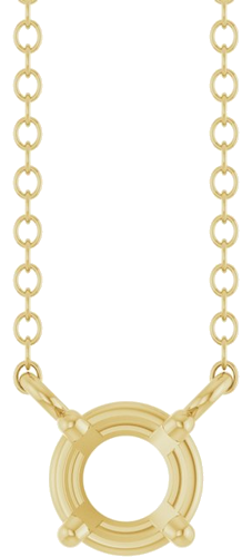 Pakabukas „Solitaire“ 14k yellow gold Round 4.5mm (1)